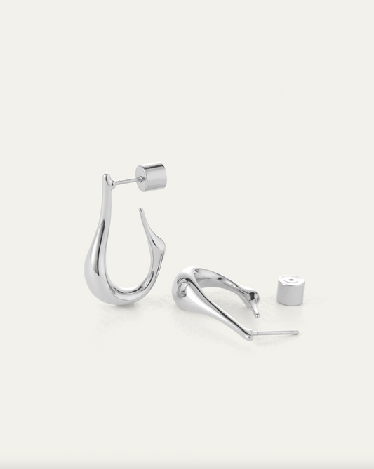 Small Colette Hoops - Silver