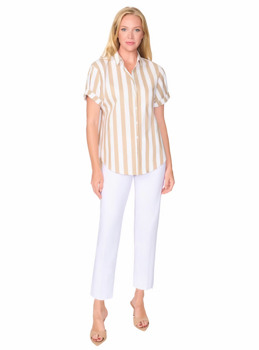 Boy Camp Shirt - Sandstripe