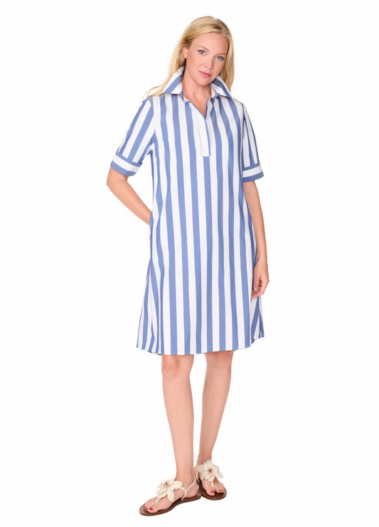 Tunic Dress - Navy Stripe