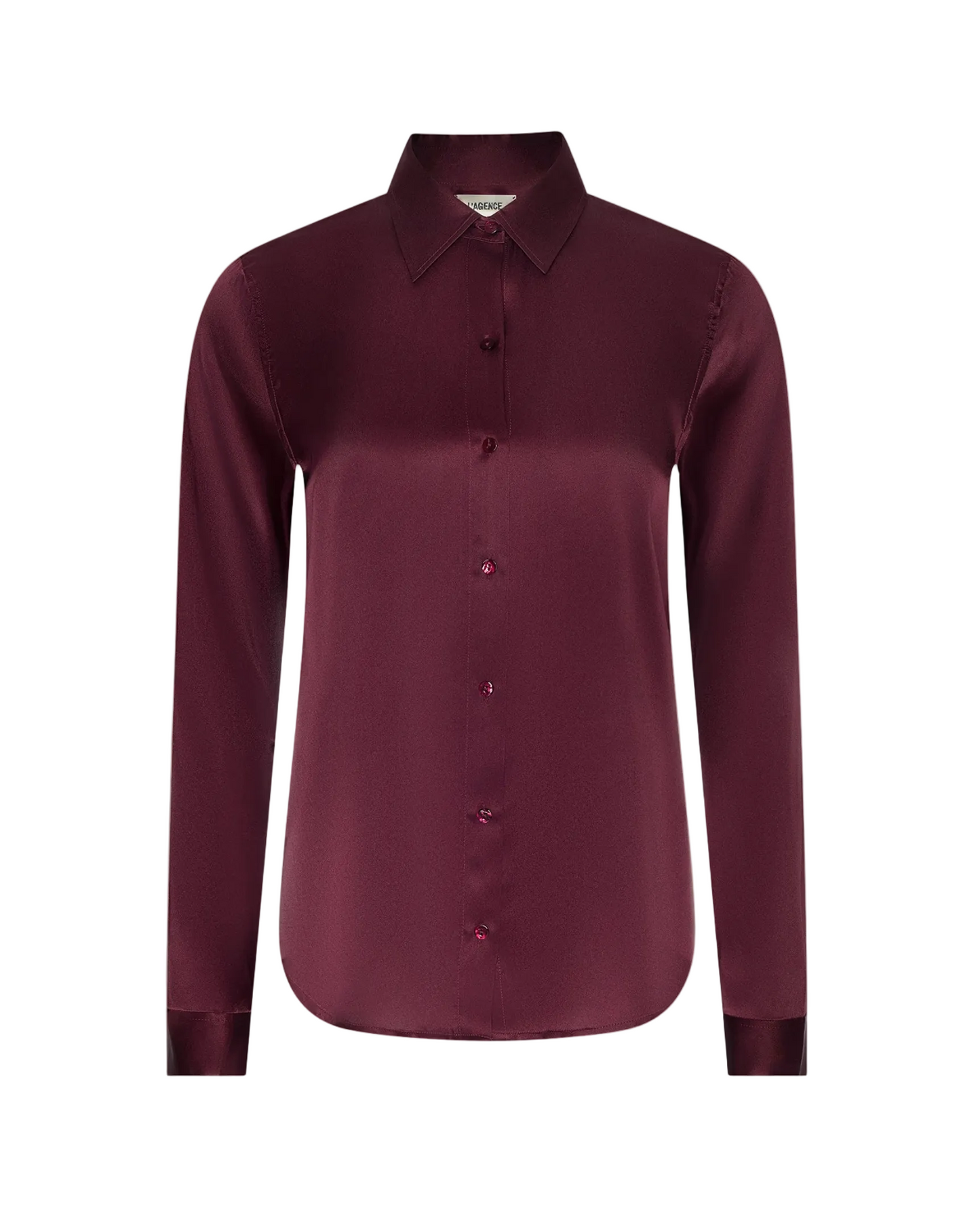 Tyler Silk Blouse - Merlot Red