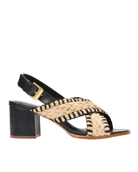 Hazel Heel - Black/Natural