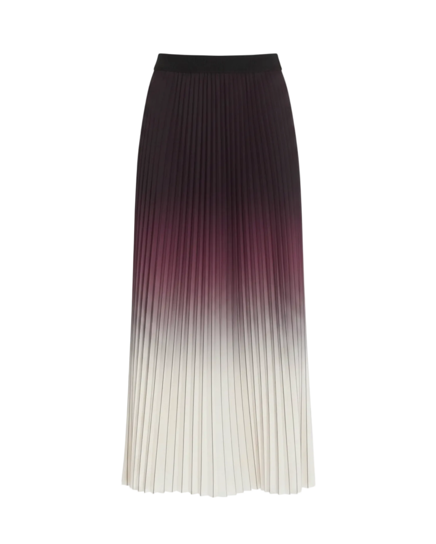Fortunata Pleated Midi Skirt - Red Sangria