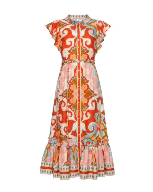 Ella Midi Dress - Rosetti Print