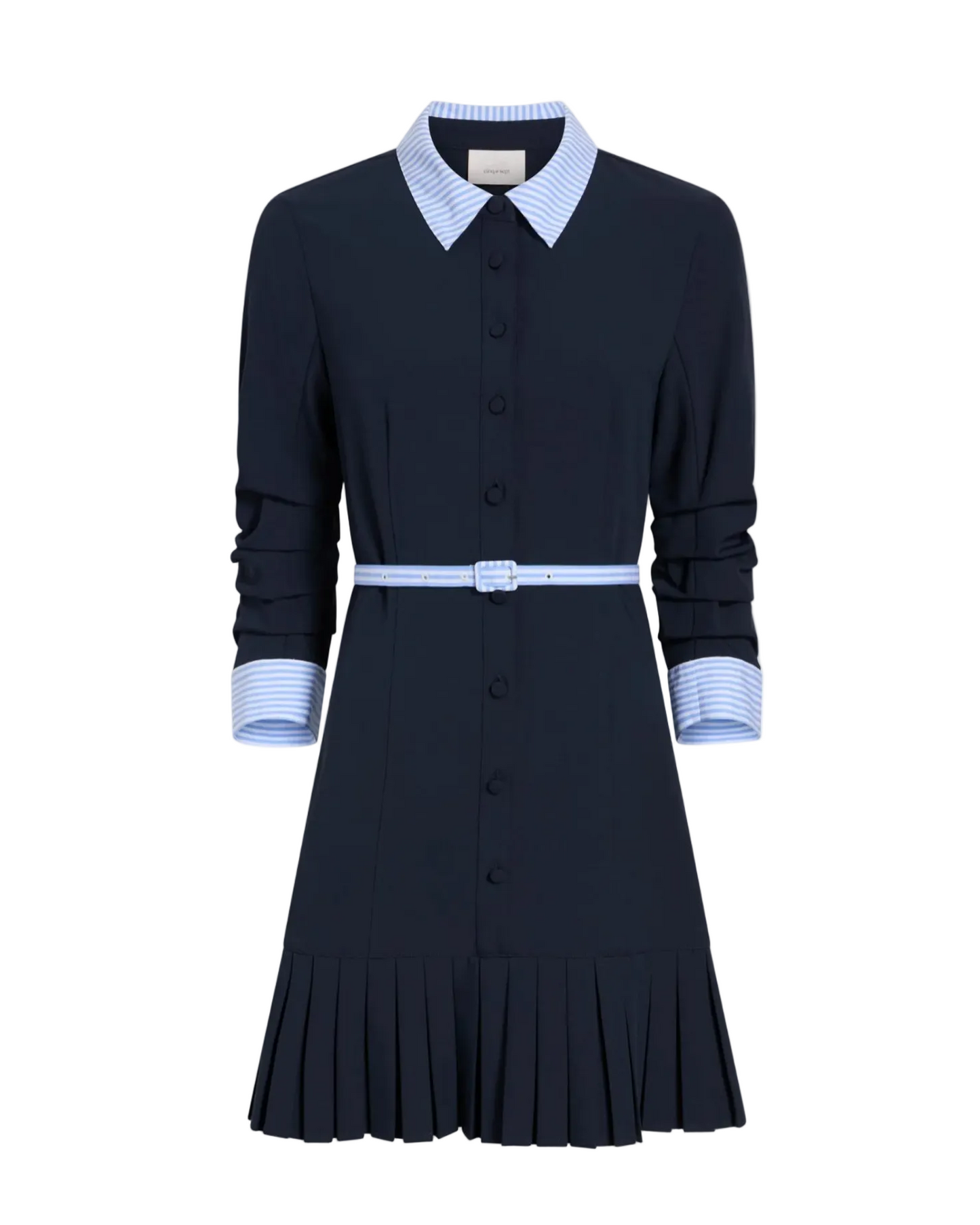 Stripe Shirting Lucilla Dress - Navy/Blue Stripe