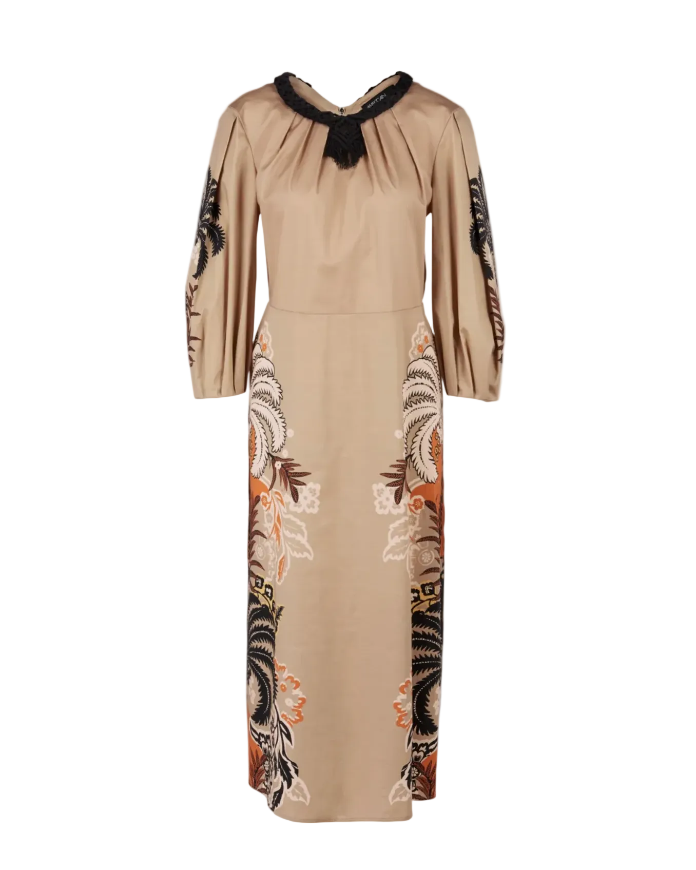 Midi Length Tailored Dress - Deep Sand
