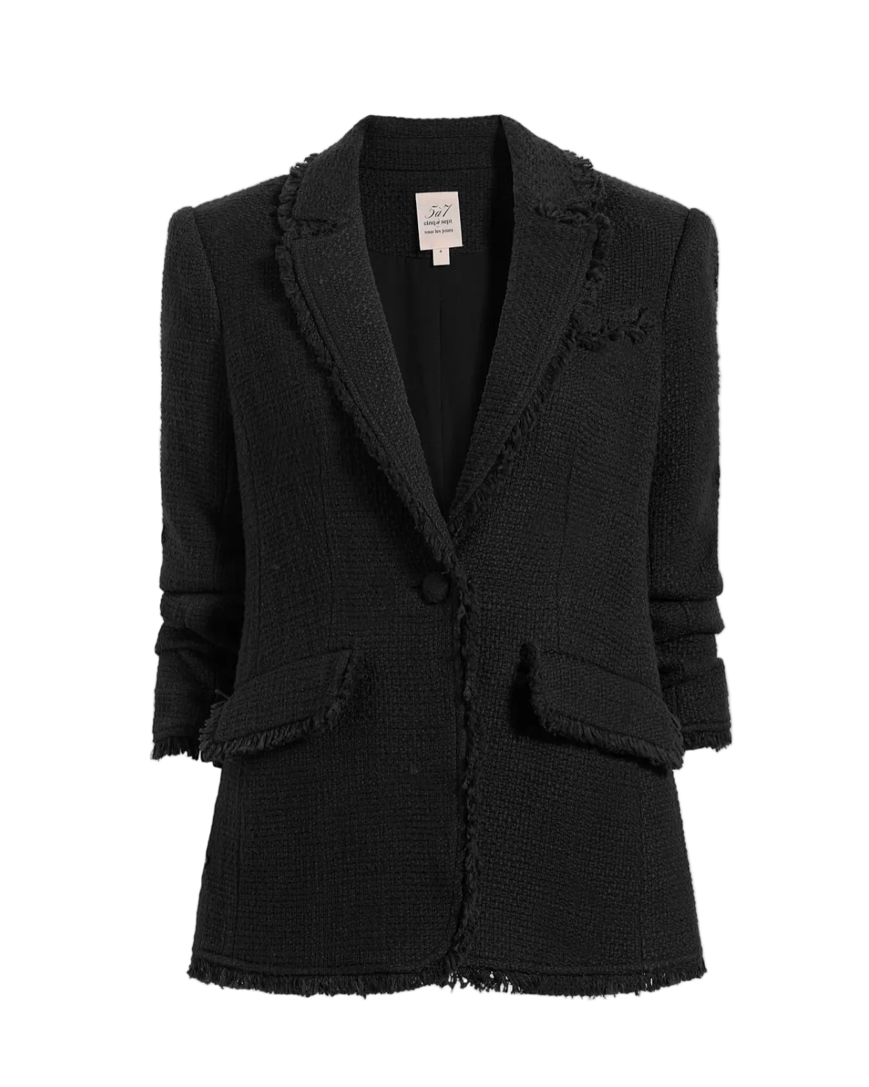Boucle Khloe Blazer - Black