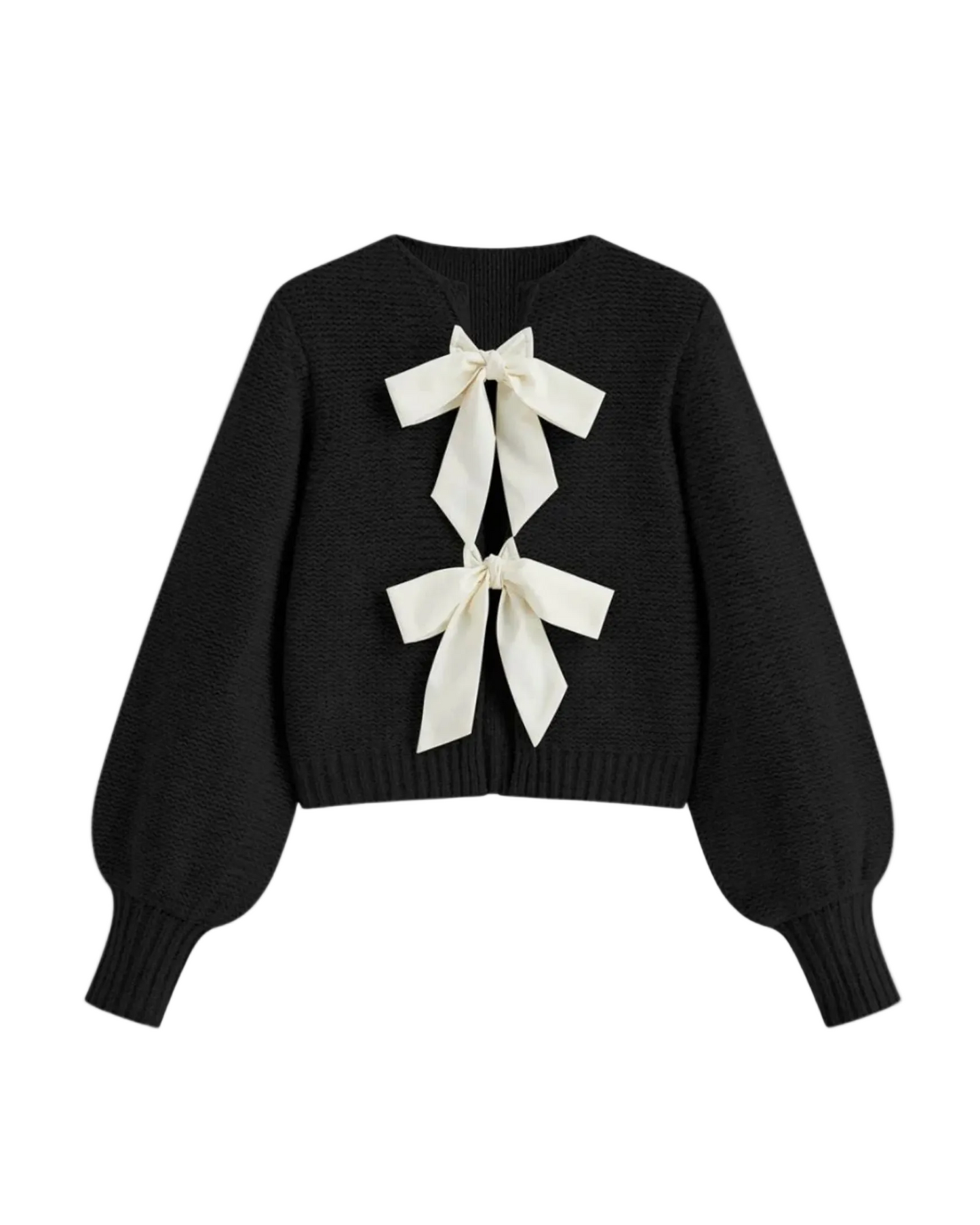 Lainey Bow Sweater - Black