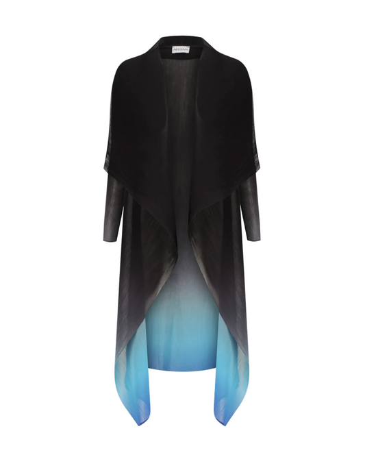 Collare Coat - Onyx to Malibu Blues
