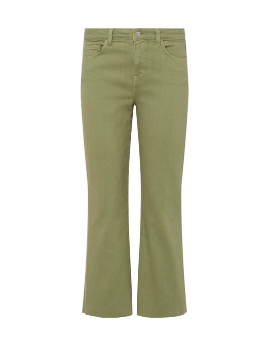 Wanda High Rise Crop Wide Leg - Soft Army