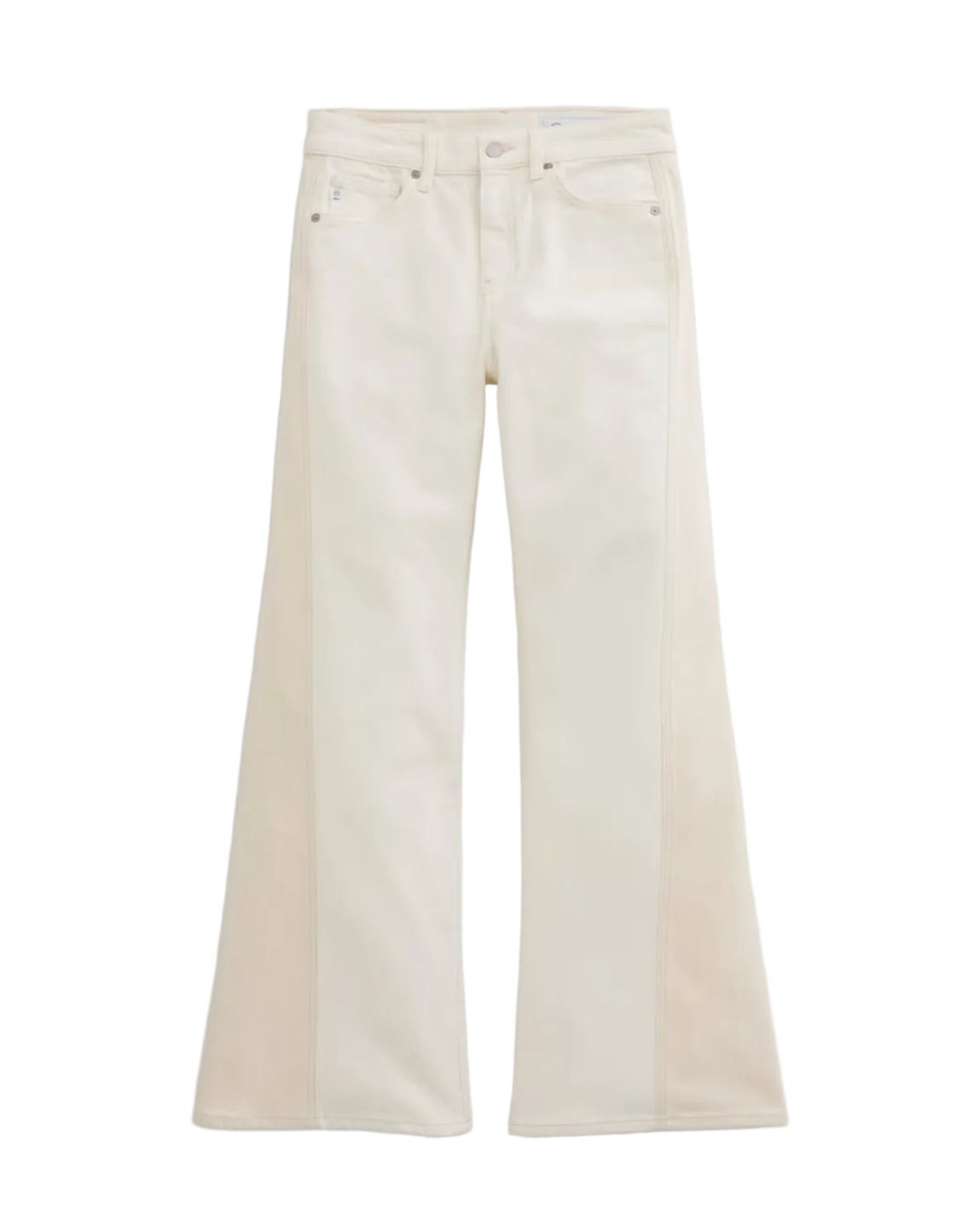 Saige Mid-Rise Wide Leg - Powder/Ecru