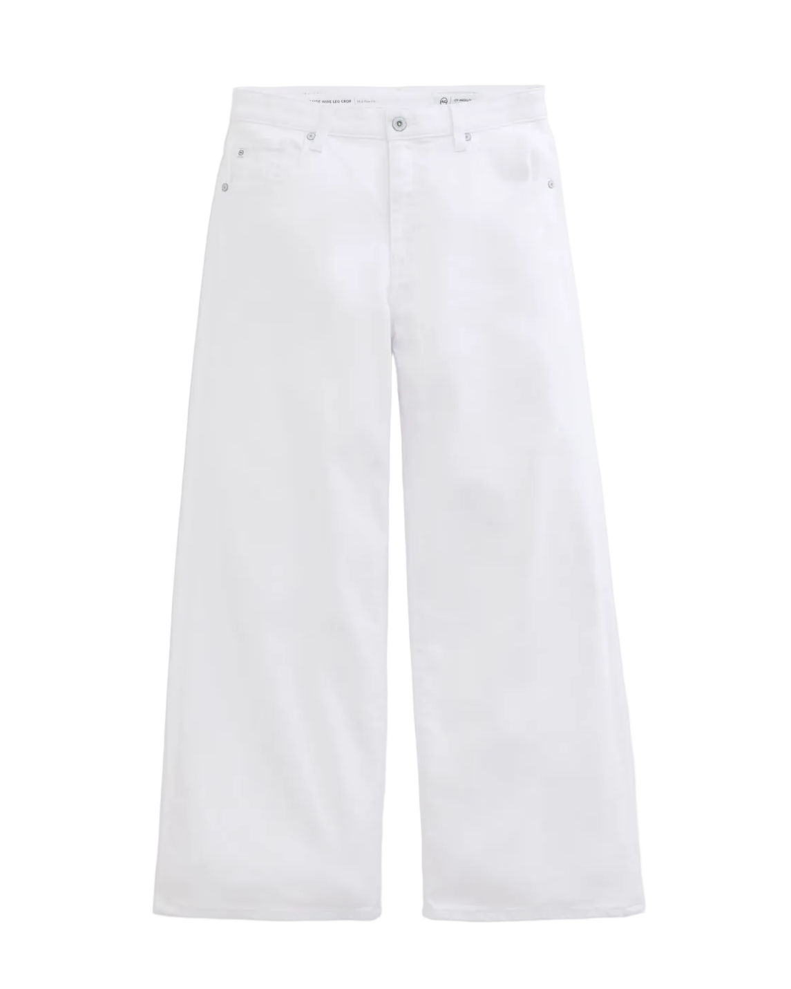 Saige Mid-Rise Wide Leg Crop - Gallery White