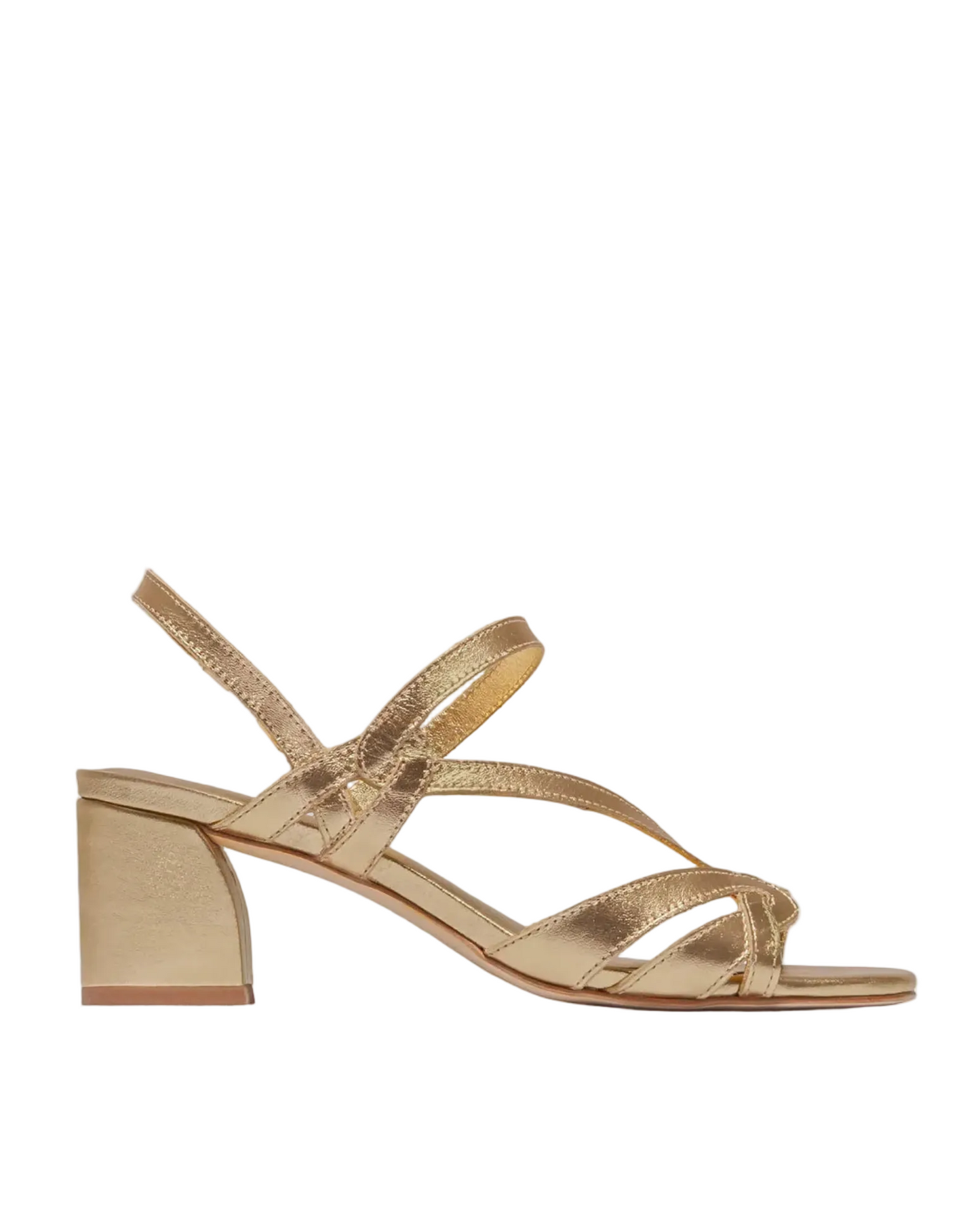 Gyoda Mid Heel Sandal - Gold