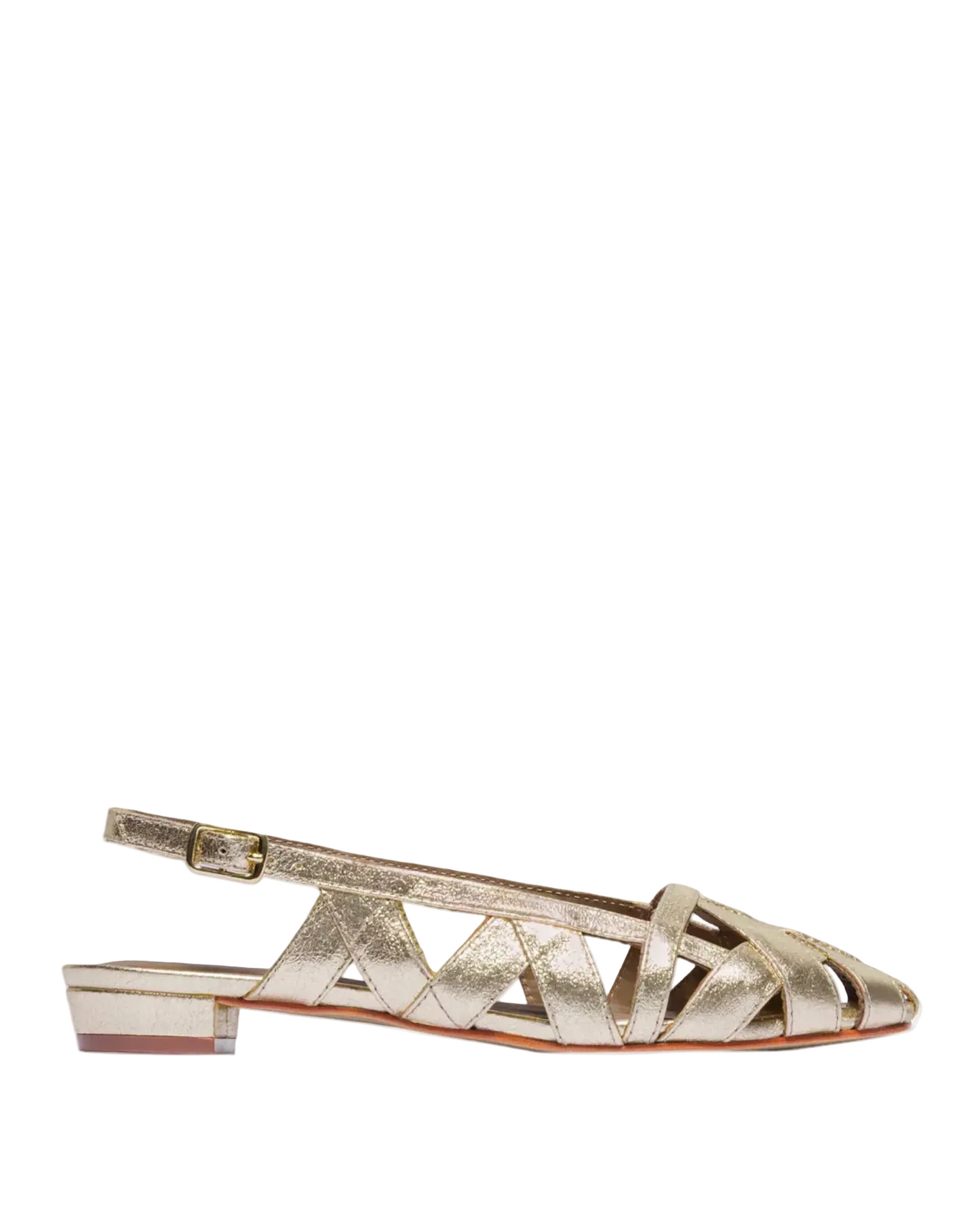 Glinda Slingback Flat - Distressed Platinum
