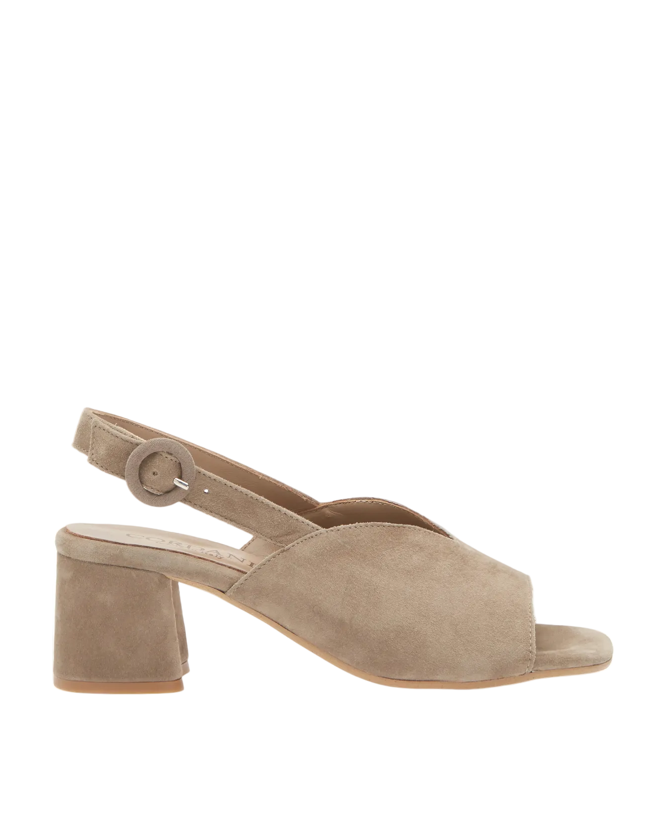 Pollette Heel - Fango Suede