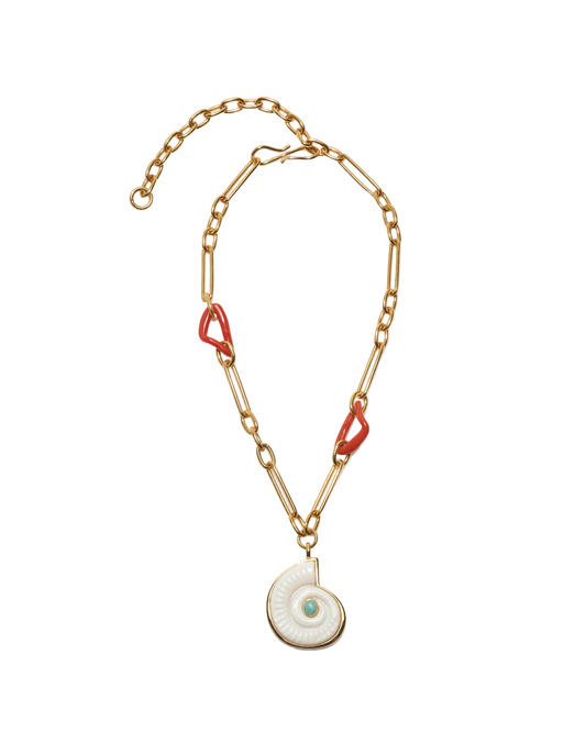 Sirena Shell Necklace - White