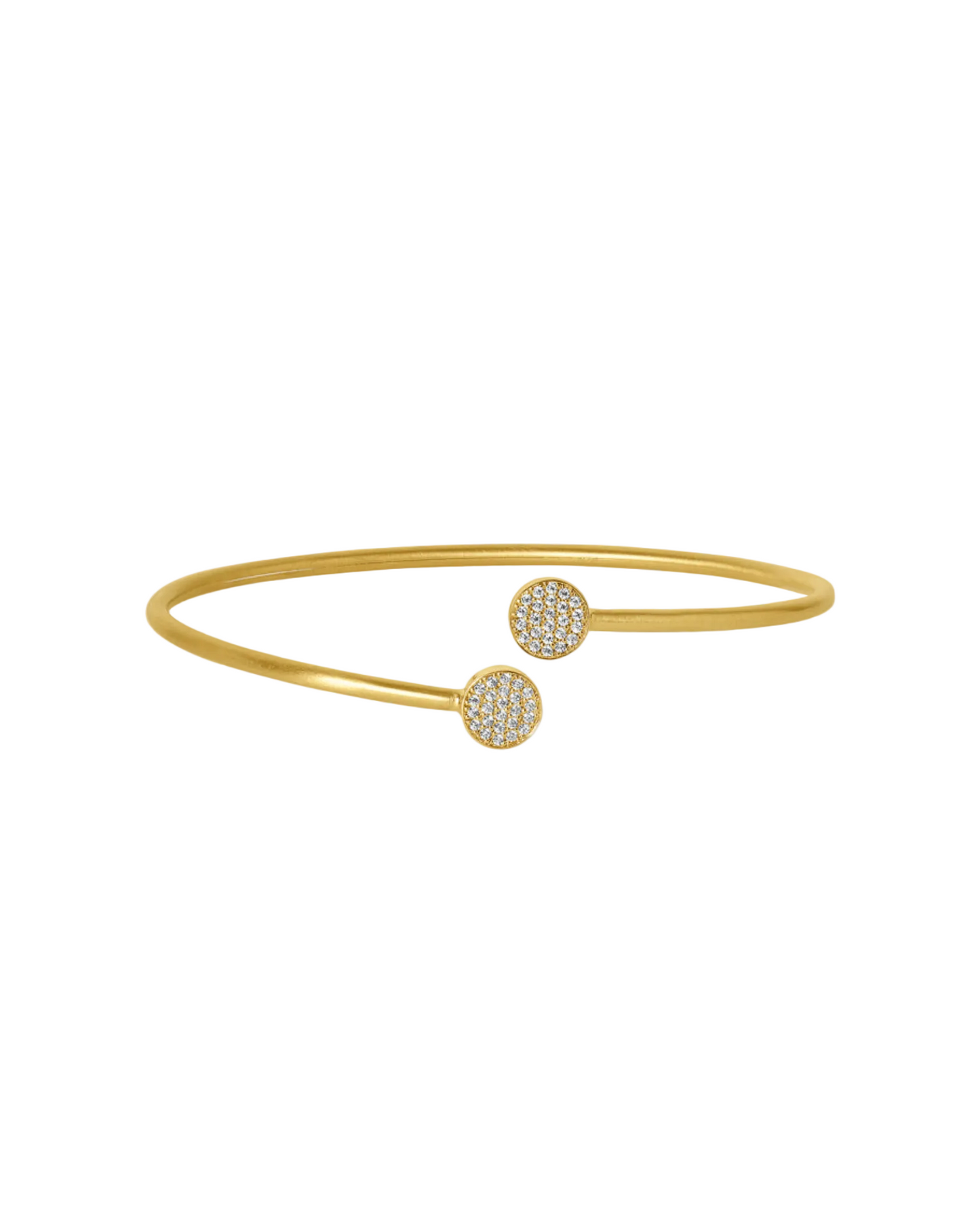 Mirabeaux Pave Twist Bangle - White Topaz/Gold