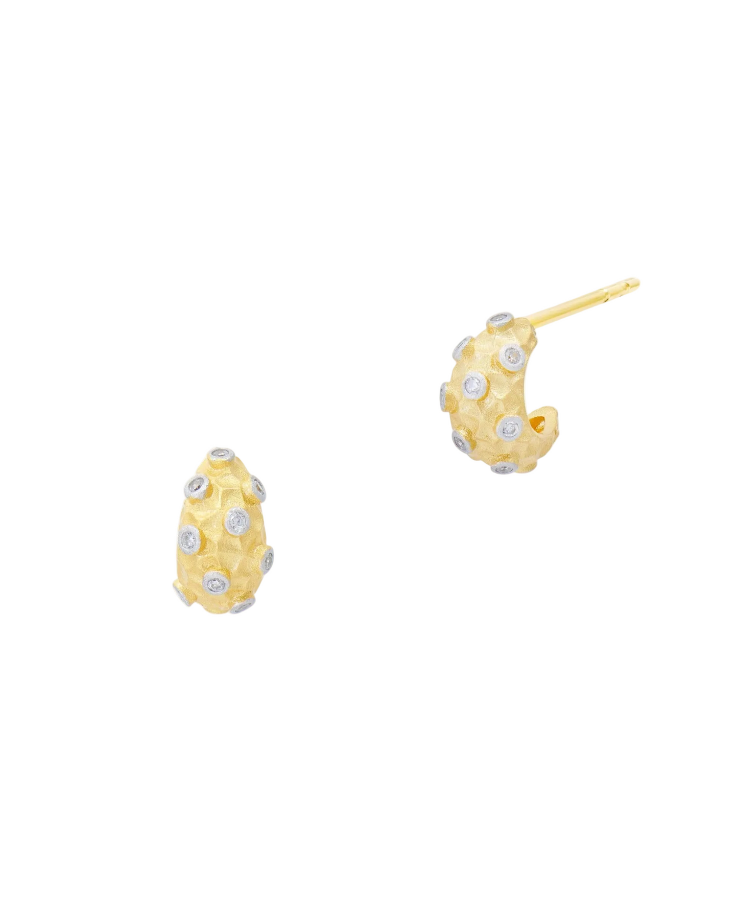 Downtown Edge Studded Mini Hoop Earrings