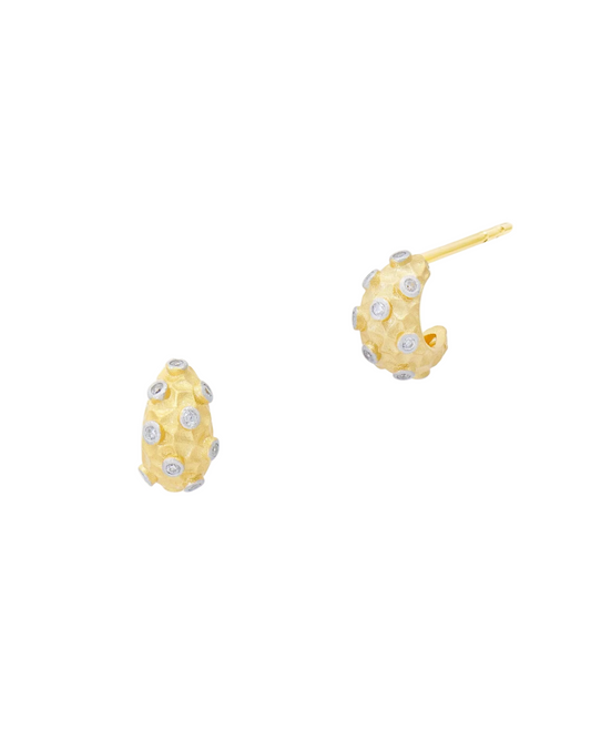 Downtown Edge Studded Mini Hoop Earrings