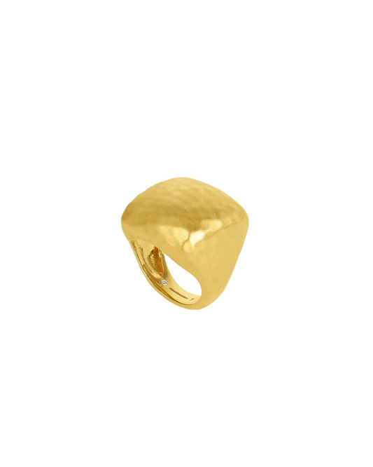 Nomad Square Statement Ring - Gold