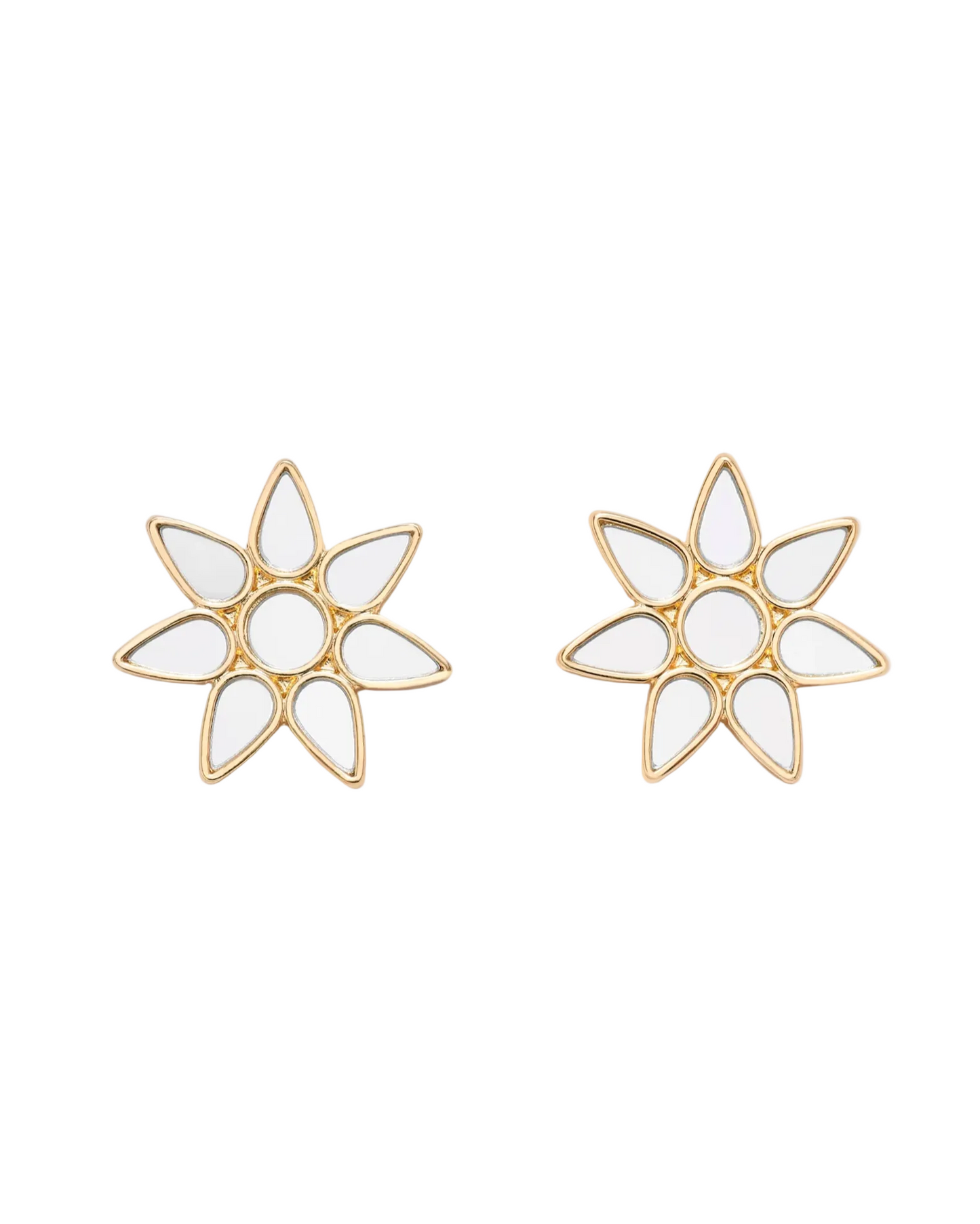 Star Mirrored Studs - Gold