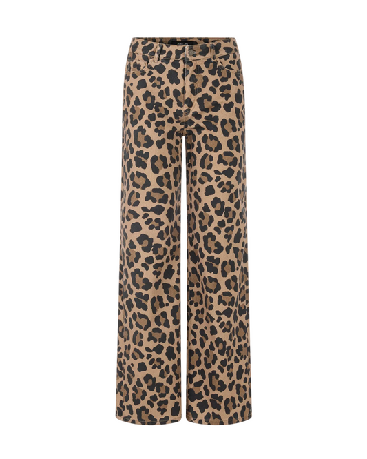 Wigan Wide Jeans with High Waistband - Milk Coffee