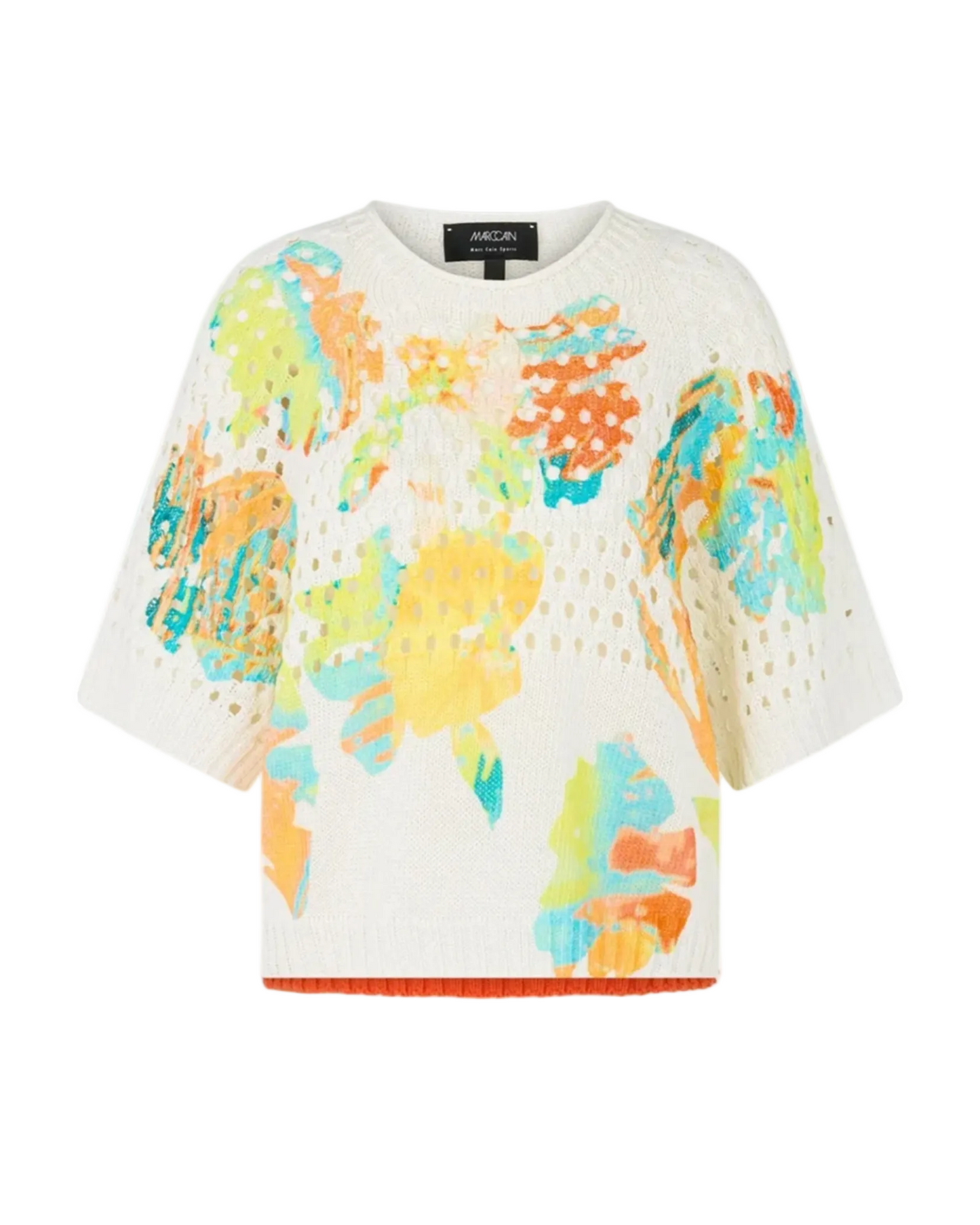Rethink Together Openwork Sweater - Floral
