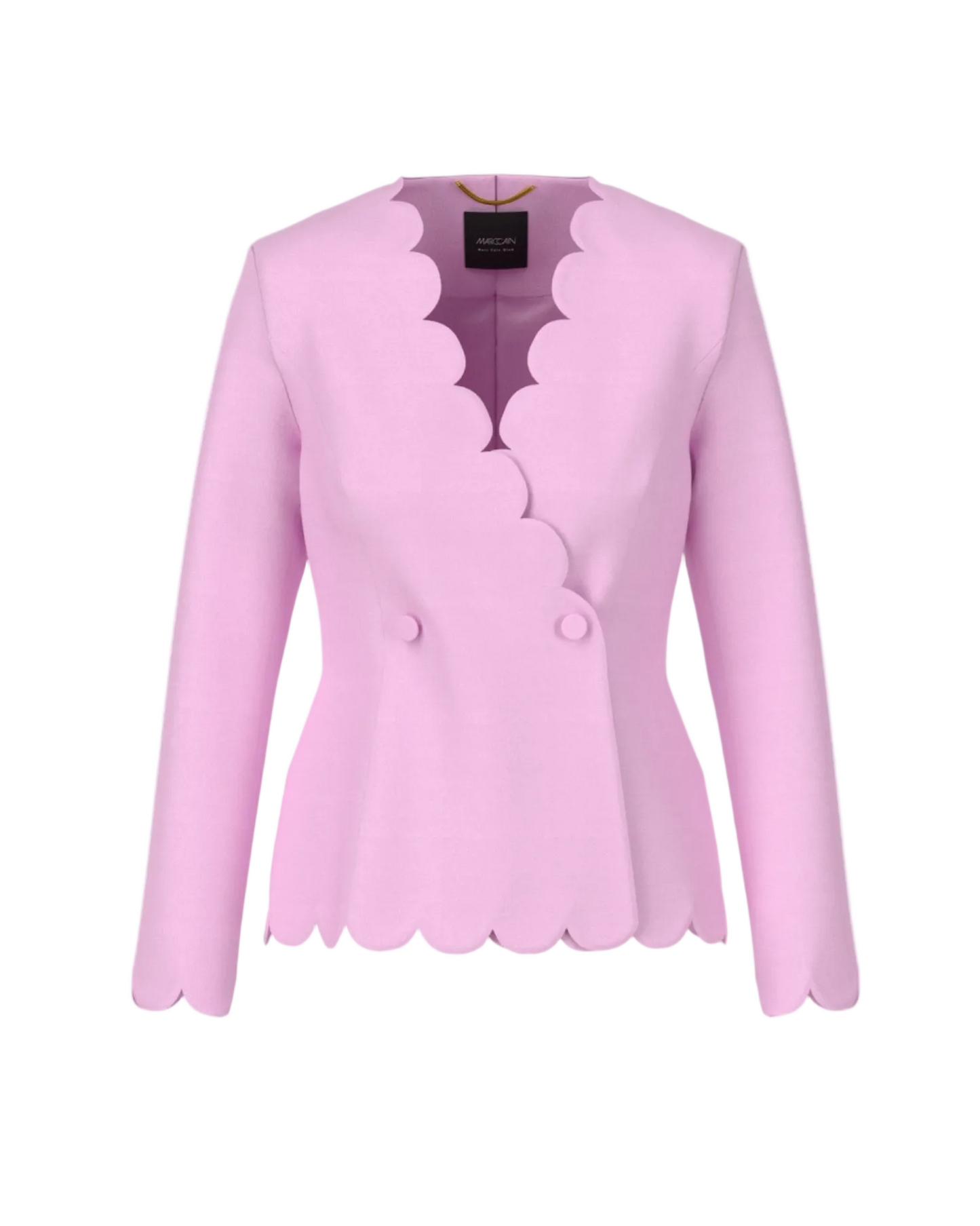 Plain Fitted Blazer - Pink