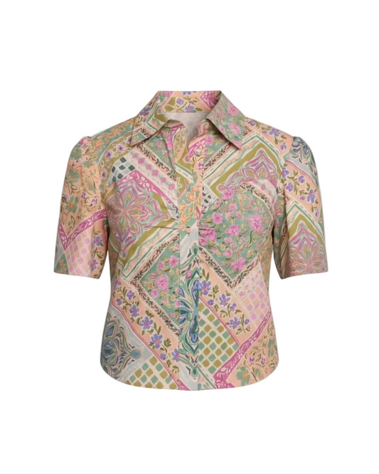 Jamie Top - Rosabelle Patchwork Print