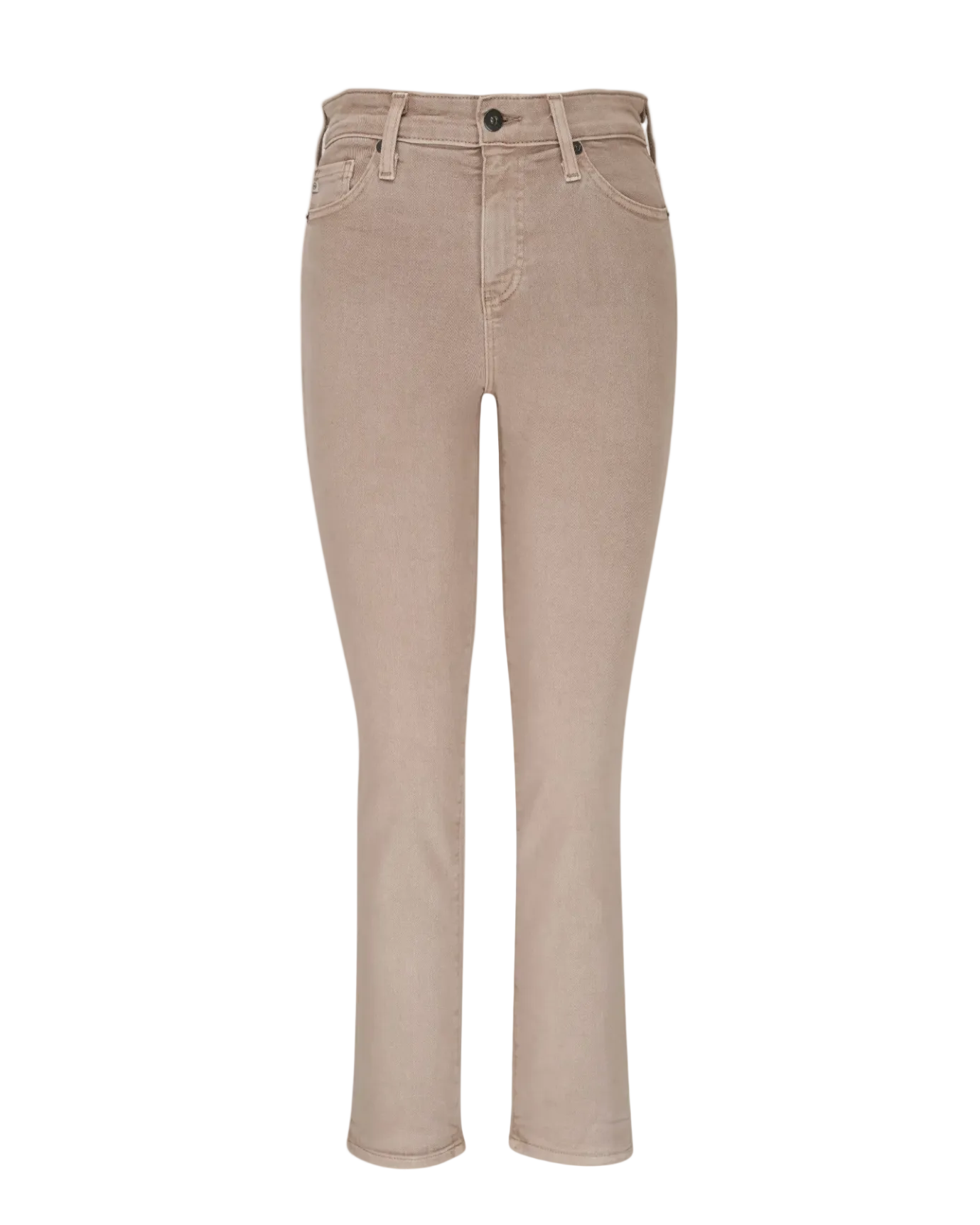 Mari High-Rise Slim Straight Crop - Desert Taupe