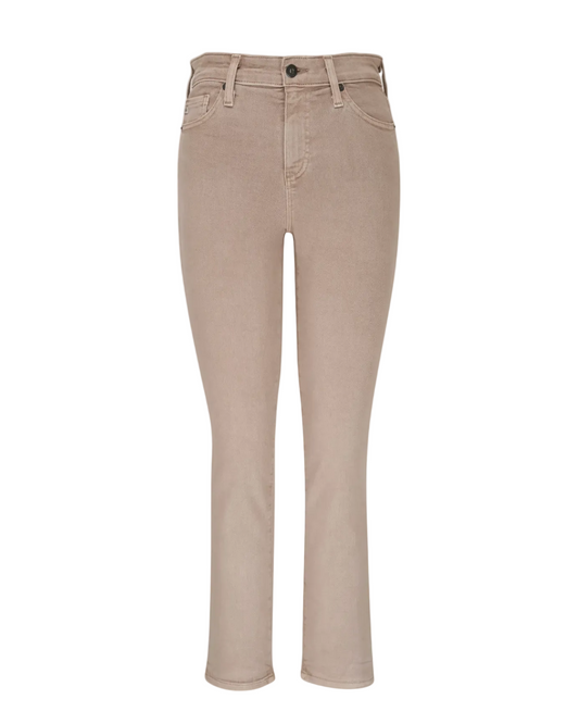 Mari High-Rise Slim Straight Crop - Desert Taupe