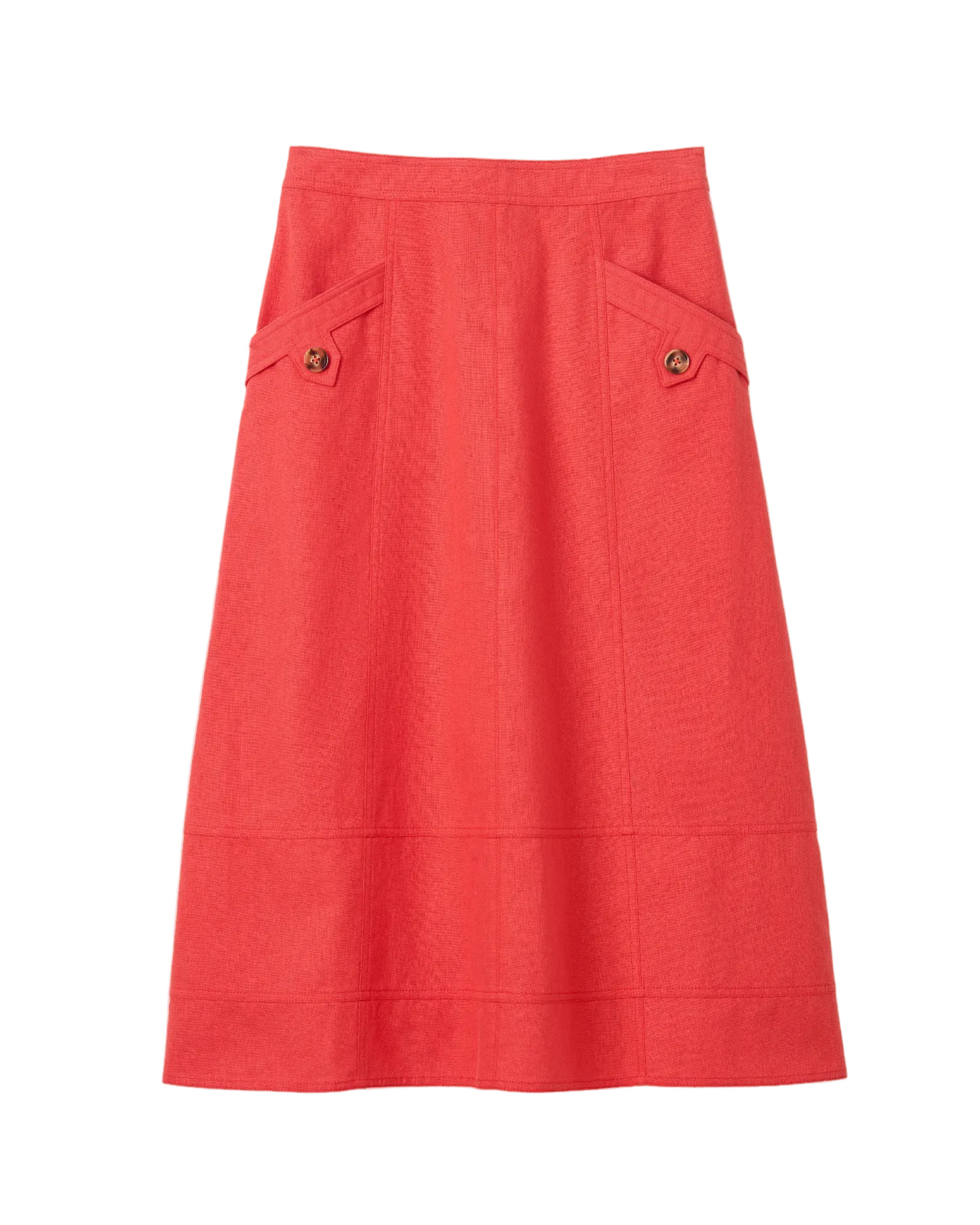 Alice Button Skirt - Poppy