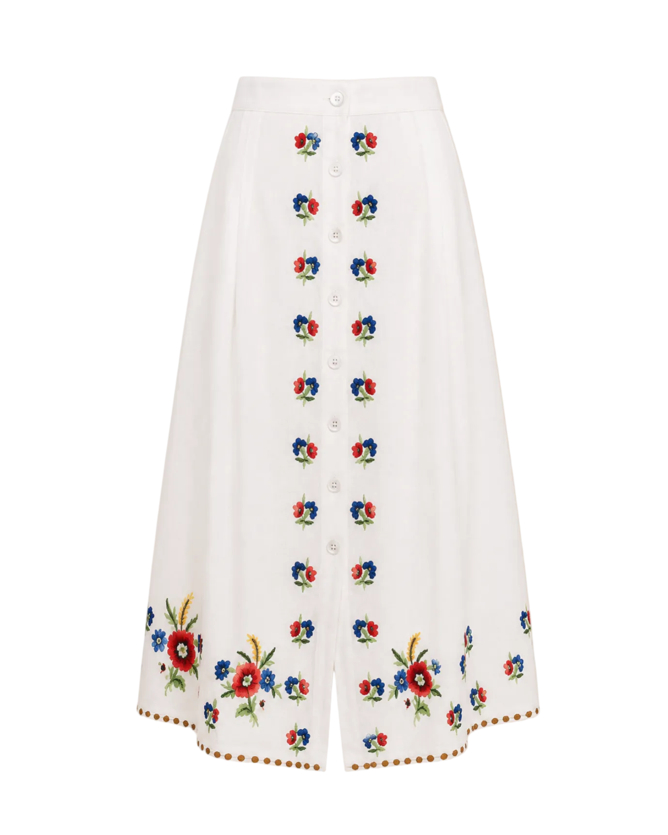 Berri Midi Skirt - May Morris Embroidery