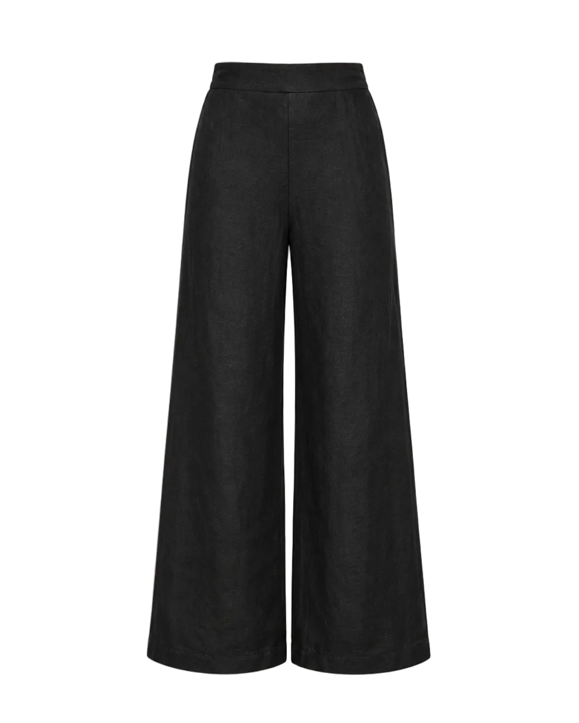 Wide Leg Linen Pant - Black
