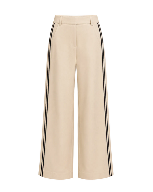 Brinne Side Stripe Trouser - Crisp Khaki