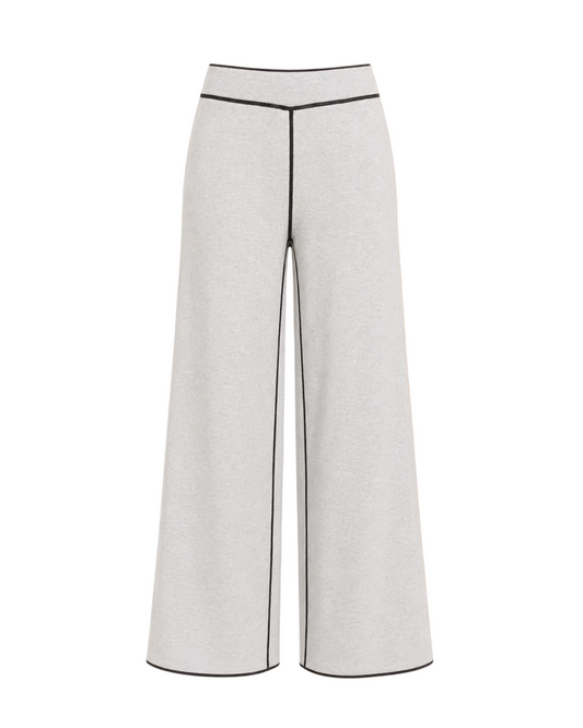 Odessa Reversible Knit Lounge Wide Leg - Black/Grey
