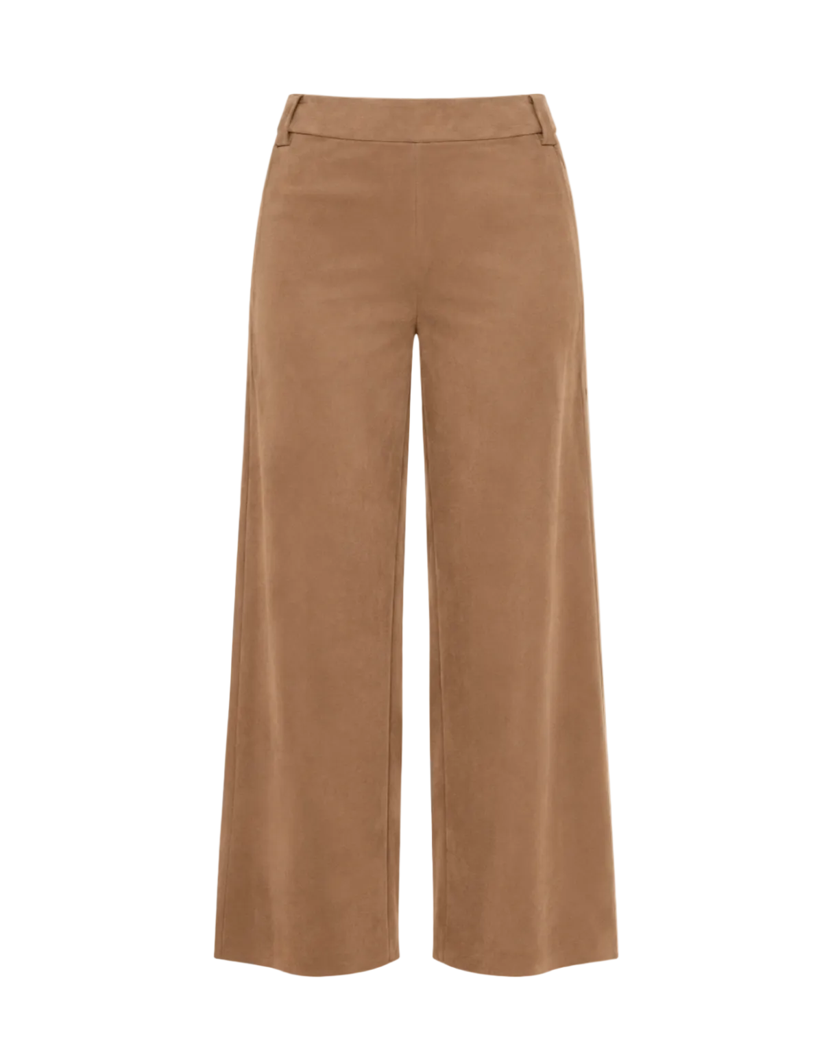 Vionette Vegan Suede Wide Leg Trouser - Lux Camel