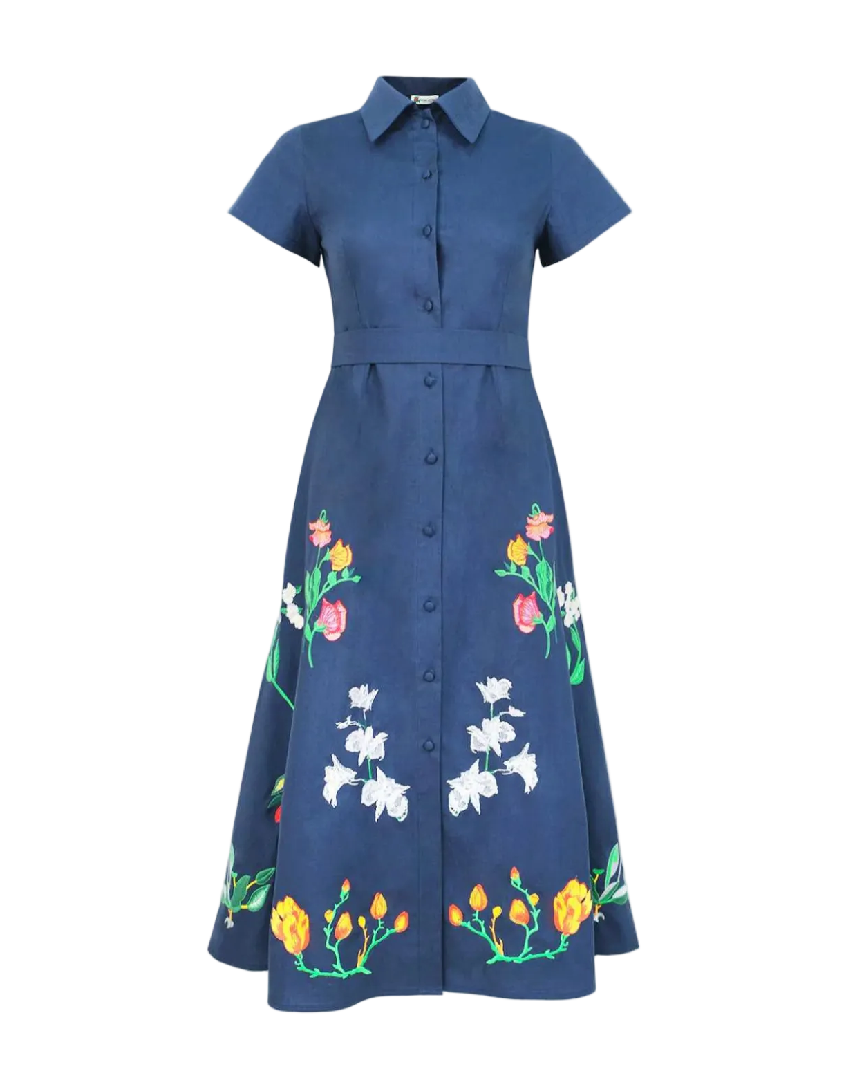Elena Dress - Indigo Blue