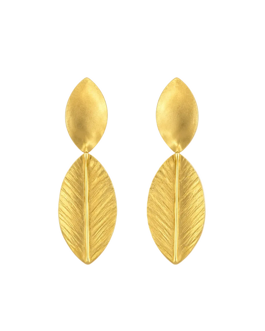 Twist Drop Earrings - Gold
