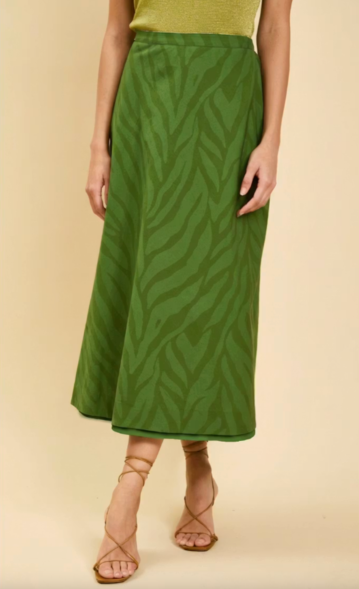 Santiago Convertible Midi Skirt - Paisley Zebra