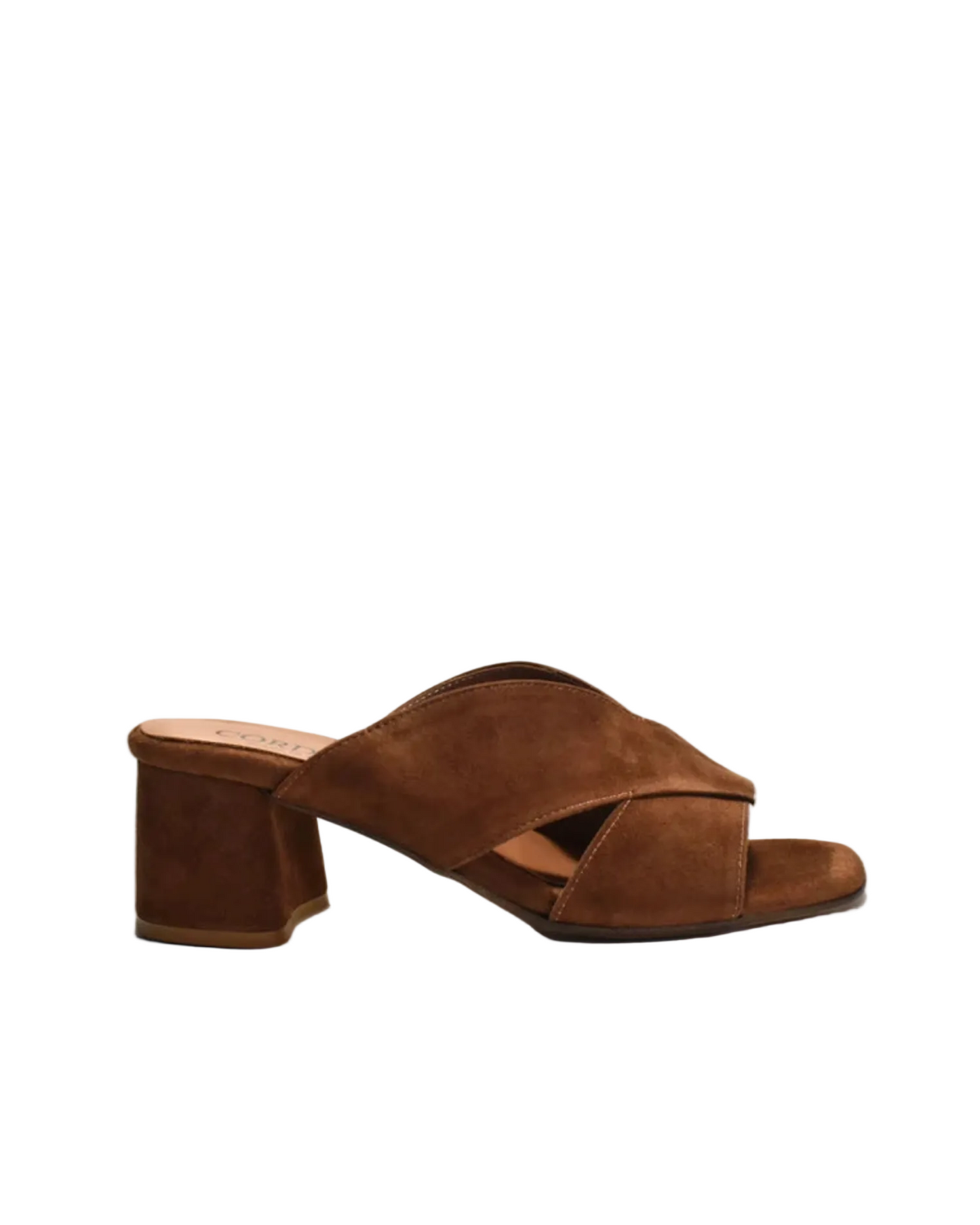 Ilene Heel - Cognac Suede