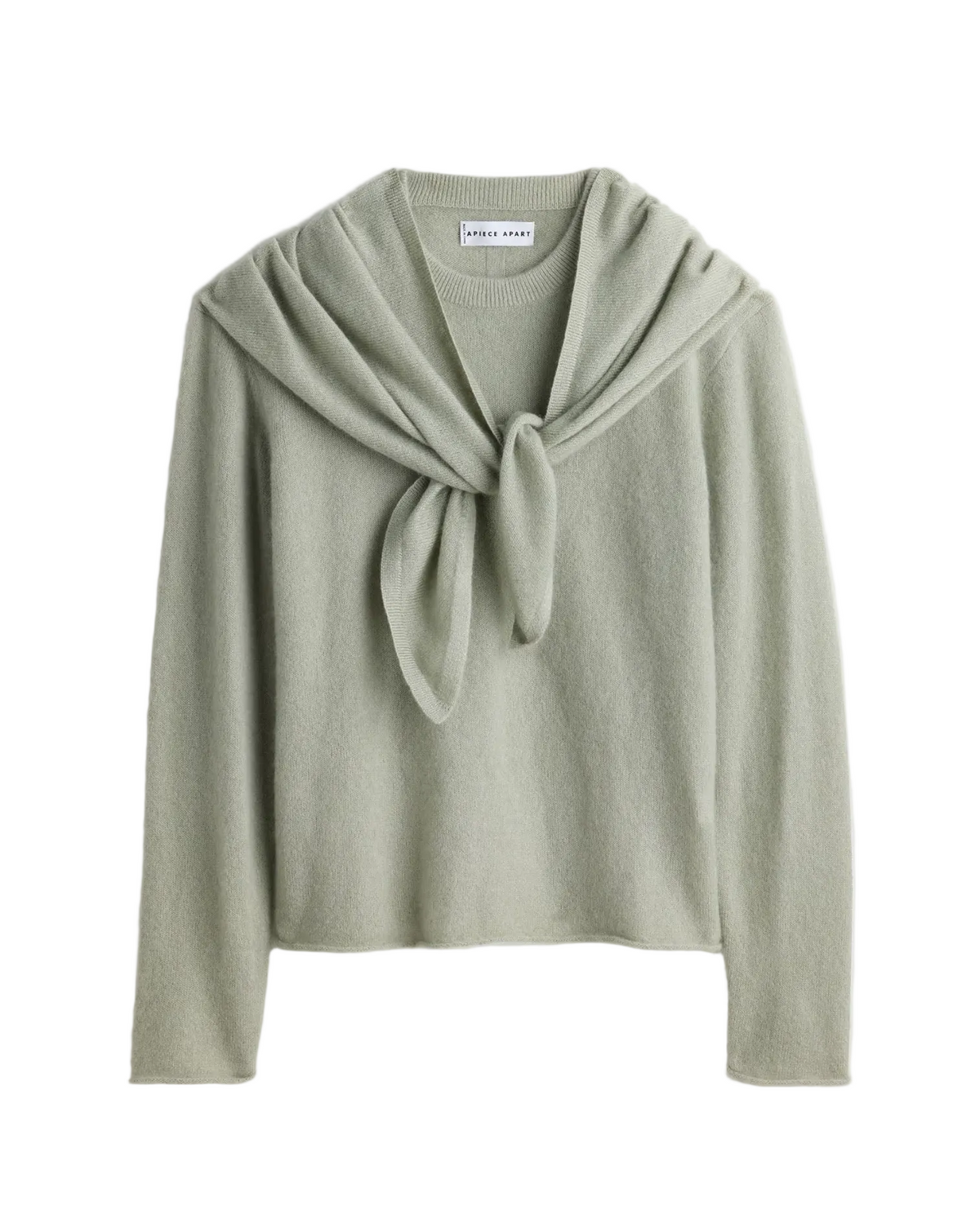 Softest Tissue Scarf Tie Top - Seafoam