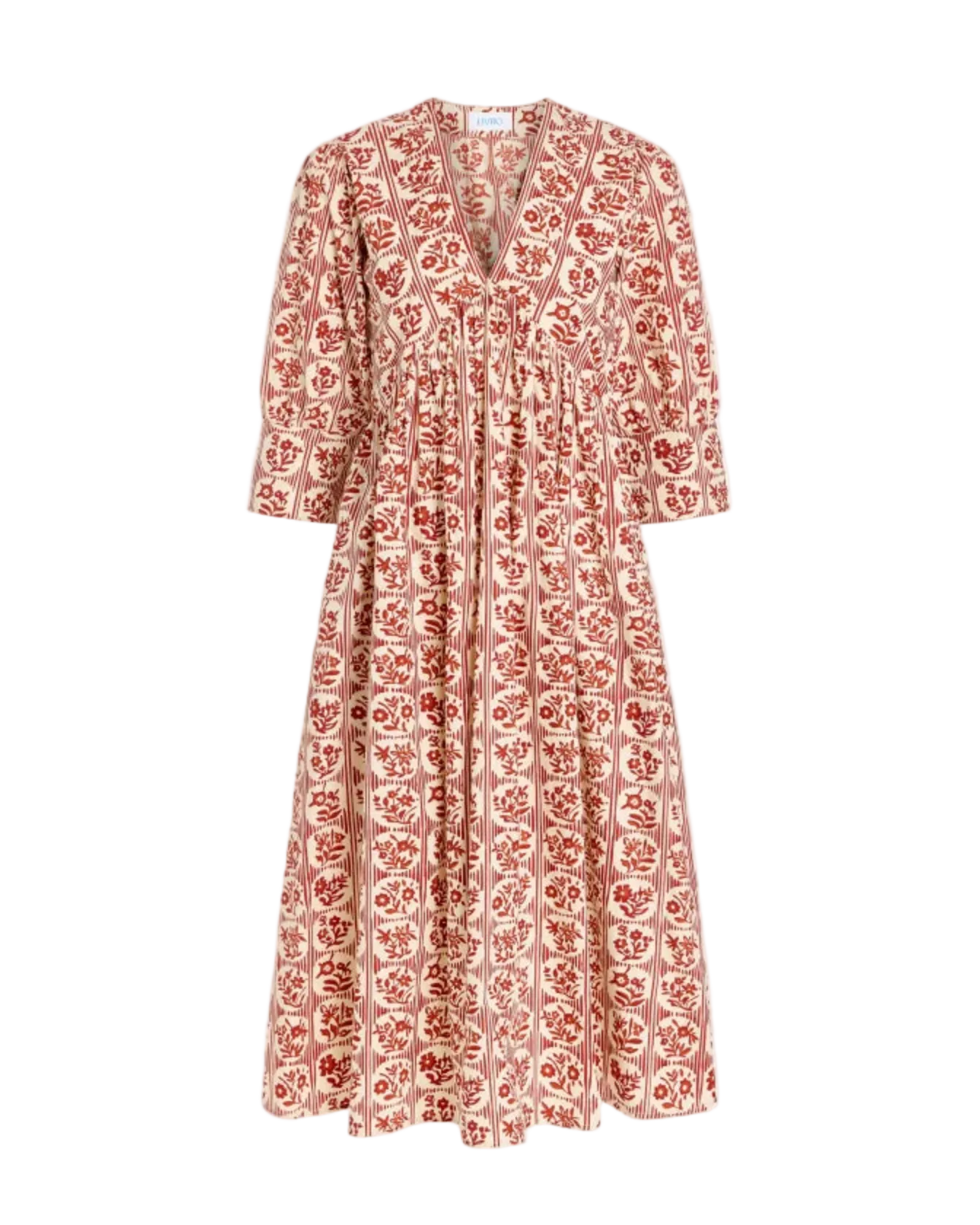 Ingrid Dress - Brick Bloom