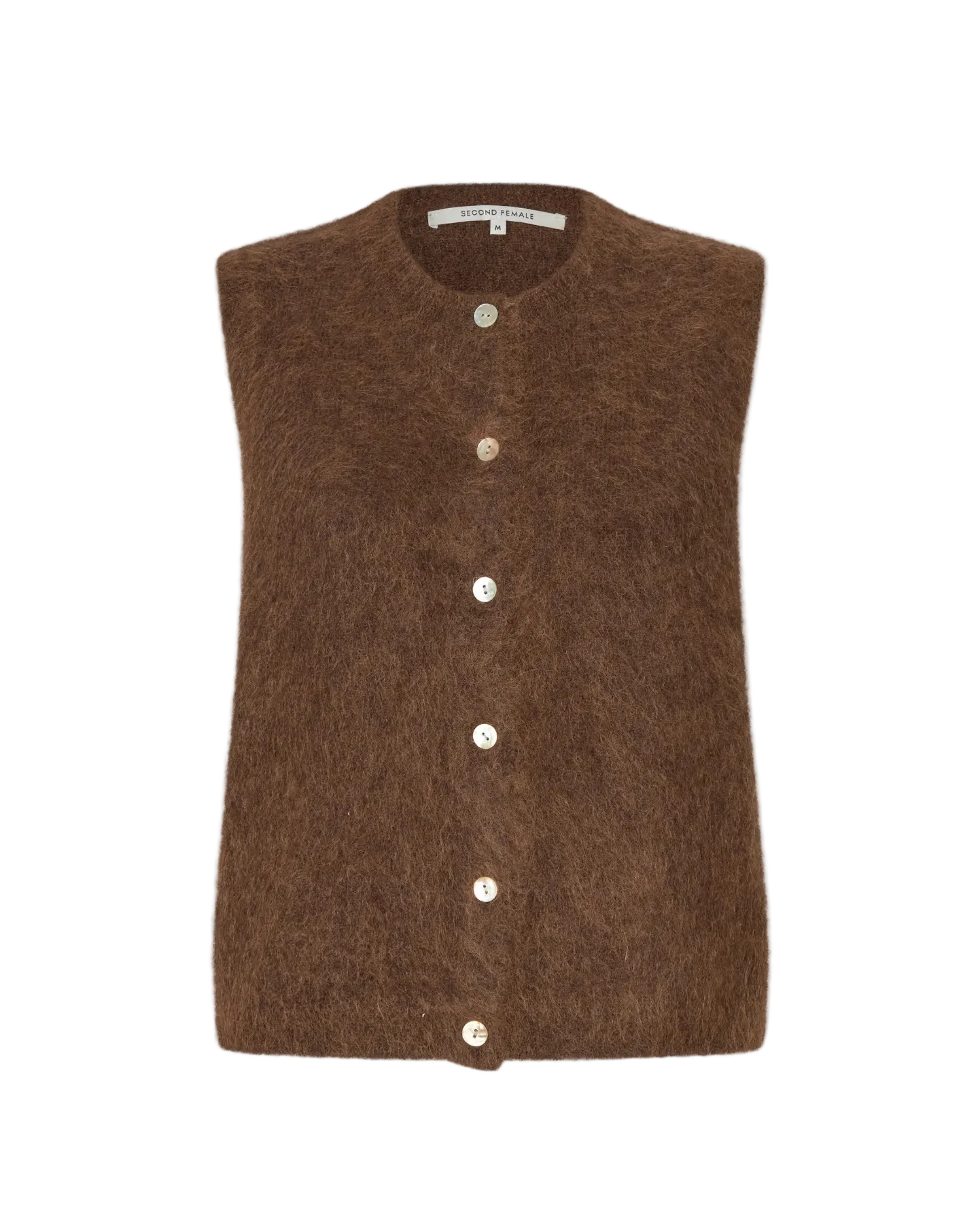 Brook Knit Button Vest - Carafe