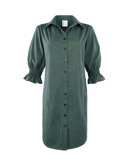 Miller Shirt Dress - Jade Weathercloth