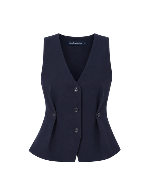 Tailored Vest - Navy