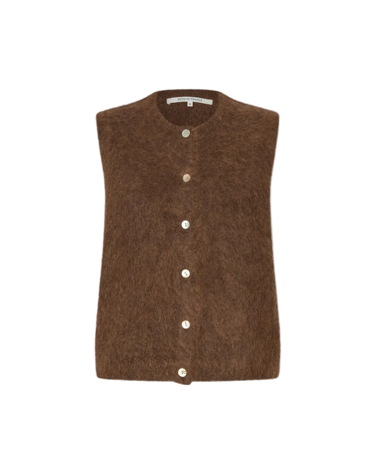 Brook Knit Button Vest - Carafe