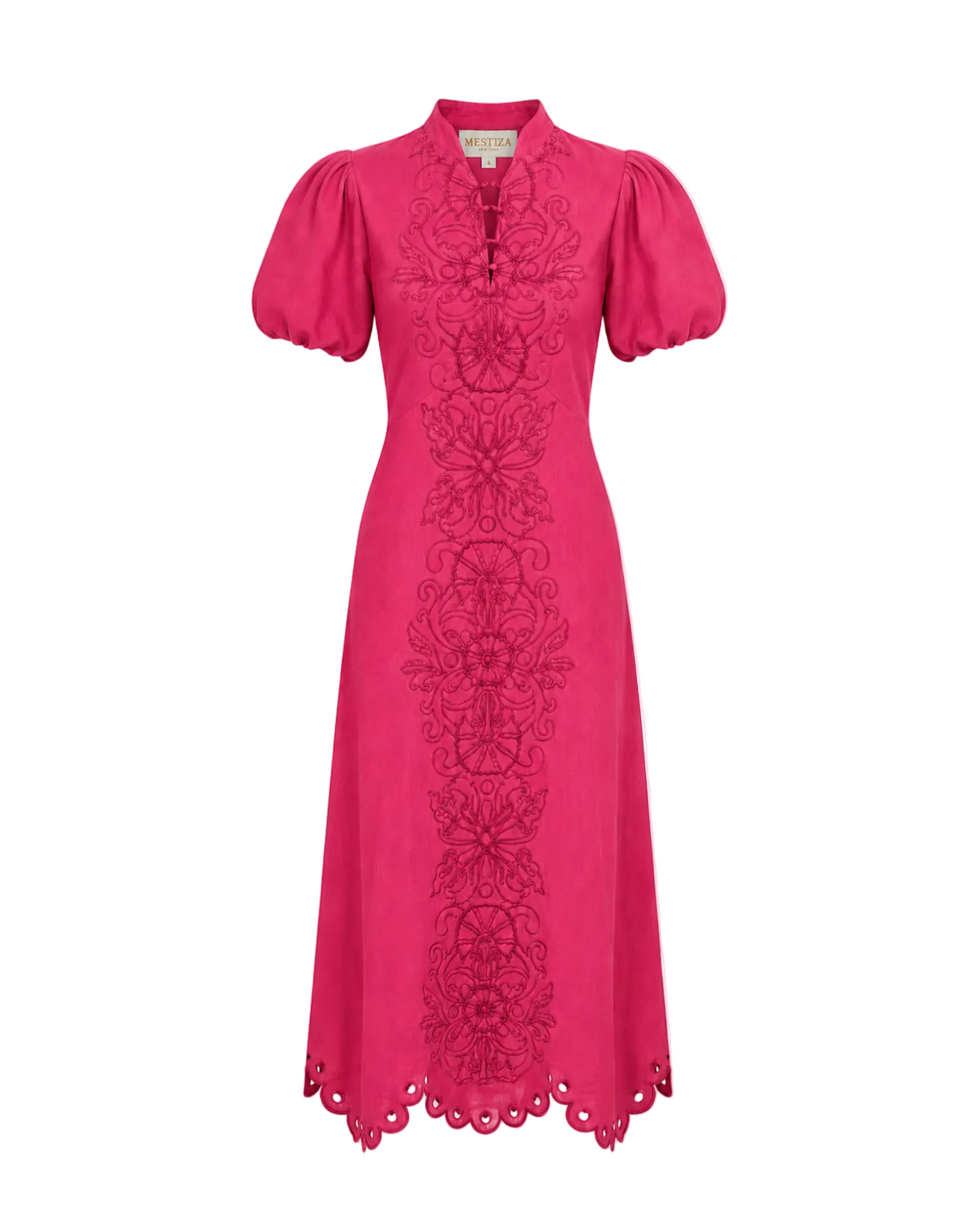 Lara Midi Dress - Berry Pink