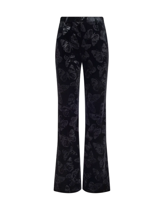 Frances Bootcut Trouser - Black Butterfly