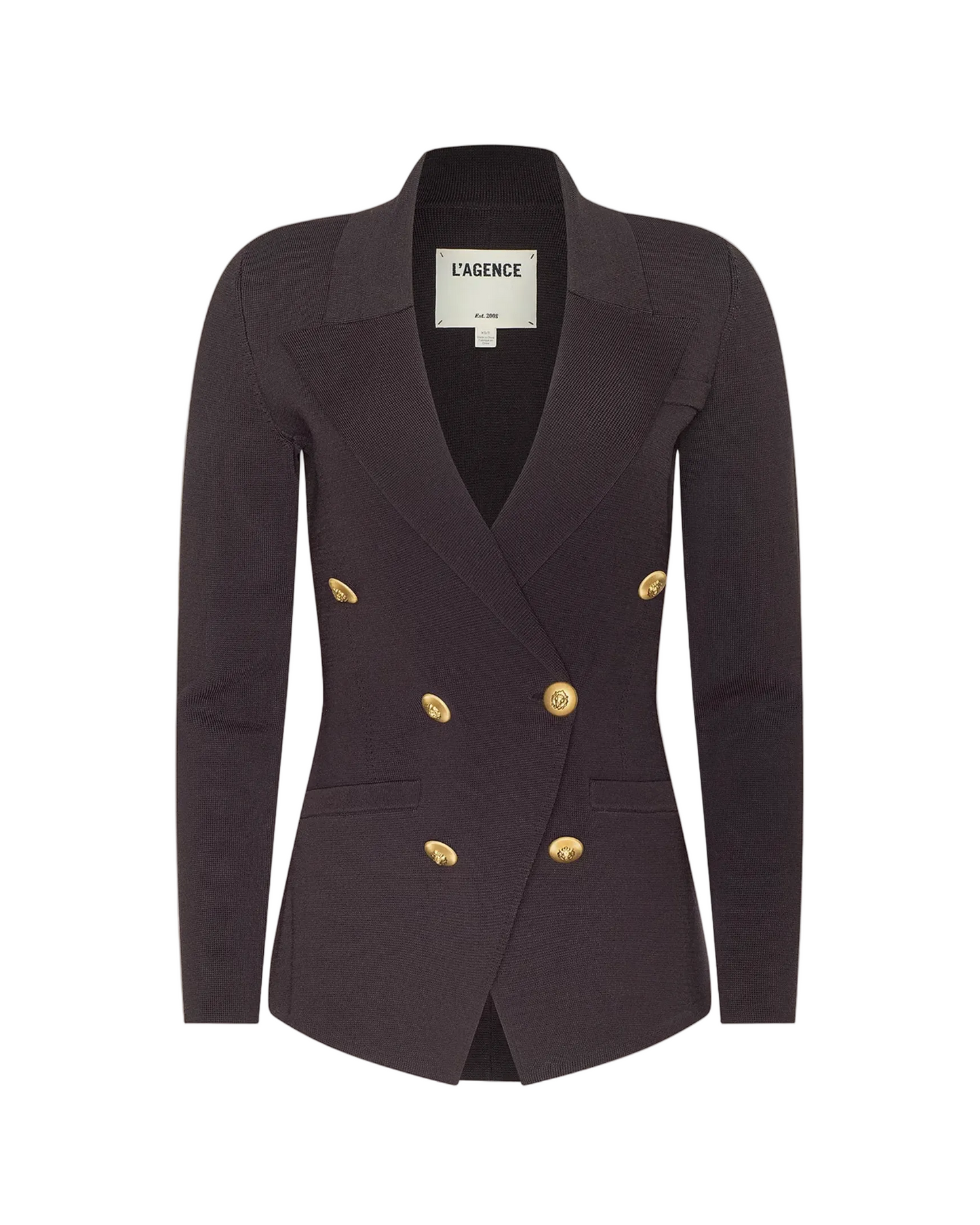 Amelia Knit Blazer - Dark Java/Gold