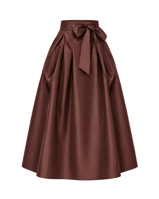 Taffeta Skirt - Brown